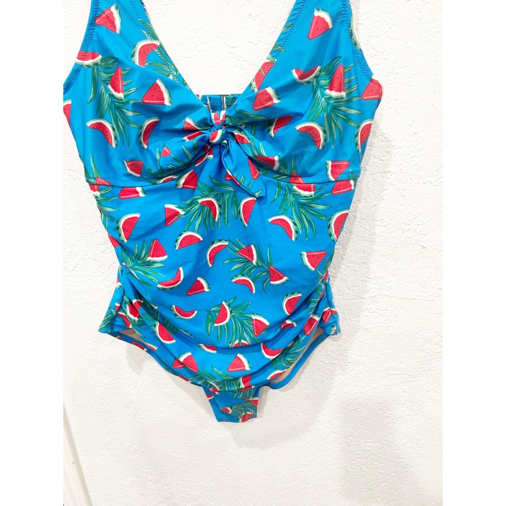 Old Navy Tropical Watermelon One Piece Swimsuit Size 1X Whimsical Summer Beach - Picture 3 of 9